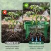 Planting Grow Rings 6Pcs 10In Adjustable For Outdoor Plants Interlocking Pp Plant Protection Rings With Hand Shovel Deep Watering Plant Guards