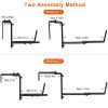 Planter Box Brackets Adjustable 4Pcs Flower Box Holders Window Boxes Planters Hooks No Drill Railing Planter Mounts For Windowsills Gardens Fences