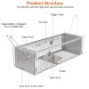 Dual Door Rat Trap Cage Humane Live Rodent Dense Mesh Trap Cage Zinc Electroplating Mice Mouse Control Bait Catch With 2 Detachable U Shaped Rod