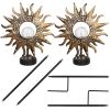 Solar Powered Sun Stake Lamp Ip54 Waterproof Decorative Lamp Crackle Glass Globe Stake Lights For Garden Lawn Yard Driveway