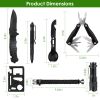 Emergency Survival Kit Survival Gear Equipment & First Aid Supplies Kit 47Pcs For Hunting Camping Outdoor Adventure Gardening ETC.