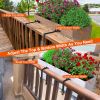 Planter Box Brackets Adjustable 4Pcs Flower Box Holders Window Boxes Planters Hooks No Drill Railing Planter Mounts For Windowsills Gardens Fences
