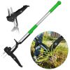Aluminum Stand Up Weed Puller 38.97In without Bending Kneeling With 4 Claws For Lawn Yard Garden