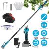 2-In-1 Electric Shear with Extension Pole 21V 4.0Ah Cordless Pruner 13Ft High Tree Trimming Pruning ETC.