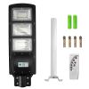 Solar Street Path Light Outdoor 180Leds Radar Sensor Remote Control Wireless Lamps Ip65 Waterproof Lighting For Garage Front Door Garden Pathway