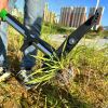 Aluminum Stand Up Weed Puller 38.97In without Bending Kneeling With 4 Claws For Lawn Yard Garden