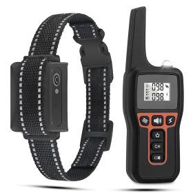 Waterproof Pet Beep Vibration Electric Shock Collar 3280Ft 3 Channels Rechargeable Transmitter Receiver Trainer With Flashing light