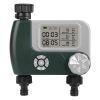 Sprinkler Timer With 2 Outlet Zones Digital Programmable Hose Faucet Timer Manual Automatic Watering Intelligent Drip Irrigation System For Garden Yar