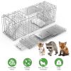 Heavy Duty Folding Live Animal Trap Cage Humane Easy To Catch And Release Trap For Stray Cats Raccoons Squirrel Skunk Groundhog Armadillo