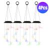 Solar Dragonfly Wind Chime 7 Color Changing Wind Chime For Outside Ipx4 Waterproof Outdoor Garden Yard Decor
