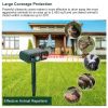 Ultrasonic Animal Repeller Solar Powered Motion Sensor Repellent Ipx4 Waterproof Outdoor For Farm Garden Yard Repelling Deer Raccoon Cat Dog Rabbit Sq