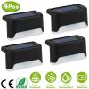 Solar Powered Led Outdoor Lights Ip55 Waterproof Dusk To Dawn Sensor Fence Lamps For Stairs Yard Railing Gardening