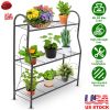 3 Tier Plant Stand Shelf Flower Pot Holder Display Rack 88Lbs Utility Storage Organizer