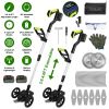 21V Rechargeable Weed Eater Edger String Trimmer Grass Mower Bush Cutter with 16800Rpm 2X 3000Mah Batteries 3.6-4.6Ft Length 90° Rotatable Angle