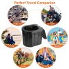 Portable Foldable Emergency Toilet Porta Potty For Car Travel Camping Boating Hiking Emergencies Outside Cleanable with Lid Carry Bag Garbage Bags