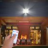 Solar Wall Light Outdoor 9 Cob Beads Pir Motion Sensor Remote Control Wireless Lamps Ip45 Waterproof Lighting For Garage Front Door Garden Pathway