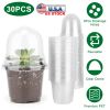 Plant Nursery / Pet Flower Seed Starting Pots 30Pcs Container With Dome With Drainage Holes
