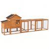 Large Chicken Coop With Run Nest Box And Removable Tray, Hen House For 4-6 Chickens, Outdoor Weatherproof