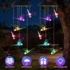 Solar Dragonfly Wind Chime 7 Color Changing Wind Chime For Outside Ipx4 Waterproof Outdoor Garden Yard Decor