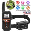 Waterproof Pet Beep Vibration Electric Shock Collar 3280Ft 3 Channels Rechargeable Transmitter Receiver Trainer With Flashing light