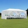 Outdoor Waterproof Canopy Gazebo Patio Party Tent with 4 Window Sidewalls, 2 Zipper Walls 20′L × 10′W × 8.2′H Wedding Backyard Event ETC.