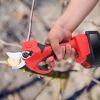 Cordless Rechargeable Pruning Shears 21V 40mm 1.57 in Tree Branch Cutter With 2 Batteries Sharpening Stone Garden Backyard Hedge