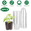 Plant Nursery / Pet Flower Seed Starting Pots 30Pcs Container With Dome With Drainage Holes