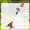 Cordless Grass Trimmer With Wheels 2Pcs 3.0Ah Batteries Rechargeable 3 Types Of Blades Head Angle Adjustable Lightweight