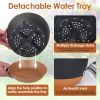 Hanging Planter With Drainage Holes Removable Self-Watering Tray 4Pcs 9.64In Diameter Plastic Hanging Flower Plant Pots For Indoor Outdoor