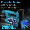 Cordless Leaf Blower 93Mph 431Cfm Battery Powered Leaf Blower 6 Variable Speeds 2 Rechargeable Batteries Yard Garden Garage driveway