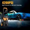 Electric High Pressure Portable Washer Cleaning Machine 4200Psi 1.85Gpm 1800W Power Washer With Spray Gun 4 Nozzles Foam Cannon Holders