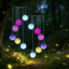 Solar Ball Wind Chime 7 Color Changing Wind Chime For Outside Ipx4 Waterproof Outdoor Garden Yard Decor
