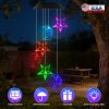 Solar Moon & Star 7 Color Changing Outside Wind Chimes 2Pack Ipx4 Waterproof Outdoor Garden Yard Decor Porch