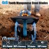 Battery Powered Tiller 800W 21V Cultivator 3.0Ah With 8.66" Width 6.69" Depth Manganese Steel Tines For Soil Cultivation Weeding Garden Lawn