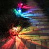 Outdoor Solar Diamond Led Lights 4Pcs 7-Color Changing Ip65 Waterproof Pathway Stake Decorative Lamp For Garden Patio Yard Walkway