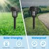 Solar Powered Mosquito Zapper Outdoor Insect Killer 4 Pack Waterproof Bug Zapper With Uv Light White Light For Yard Garden Farm Garage