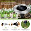 Solar Ground Light Waterproof Buried In-Ground Path Deck Lawn Patio Light 4Led
