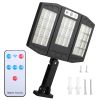 Solar Wall Light Outdoor 33 Cob Beads Pir Motion Sensor Remote Control Wireless Lamps Ip45 Waterproof Lighting For Garage Front Door Garden Pathway