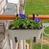 Planter Box Brackets Adjustable 4Pcs Flower Box Holders Window Boxes Planters Hooks No Drill Railing Planter Mounts For Windowsills Gardens Fences