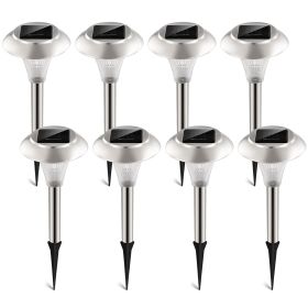 Solar Garden Lights Waterproof Outdoor 8Pcs Pathway Lights Color Changing Landscape Lamps 10Hrs Lawn Lighting Yard Driveway Walkway Garden