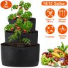 Plant Grow Bags 3 Pack Planter Bags Breathable Planting Fabric Pots 15 Gal Potato Vegetable