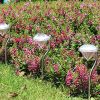 Outdoor Solar Diamond Led Lights 4Pcs 7-Color Changing Ip65 Waterproof Pathway Stake Decorative Lamp For Garden Patio Yard Walkway