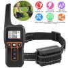 Waterproof Pet Beep Vibration Electric Shock Collar 3280Ft 3 Channels Rechargeable Transmitter Receiver Trainer With Flashing light