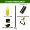 Adjustable SS Garden Hoe 46.06In Handheld Stirrup Hula Hoe Scuffle Loop Hoe Gardening Rake Weeding Loosening Soil