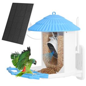 Solar Powered Bird Feeder 2K Bird Watching Camera With Pir Motion Ai Birds Species Identify Two-Way Audio Real-Time App Notification Capture Video