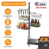 Griddle Caddy Paper Towel Holder Hook Baskets Bbq Accessories Storage Rack Vertical Standing Bbq Organizer Grill Utensil Storage