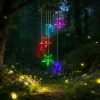 Solar Moon & Star 7 Color Changing Outside Wind Chimes 2Pack Ipx4 Waterproof Outdoor Garden Yard Decor Porch