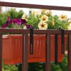 Planter Box Brackets Adjustable 4Pcs Flower Box Holders Window Boxes Planters Hooks No Drill Railing Planter Mounts For Windowsills Gardens Fences