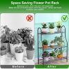 3 Tier Plant Stand Shelf Flower Pot Holder Display Rack 88Lbs Utility Storage Organizer