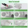 Folding Live Animal Trap Cage 31X12X11” With Waterproof Cover And Gloves Humane Easy To Catch & Release Trap Cats Raccoons Squirrels Skunks